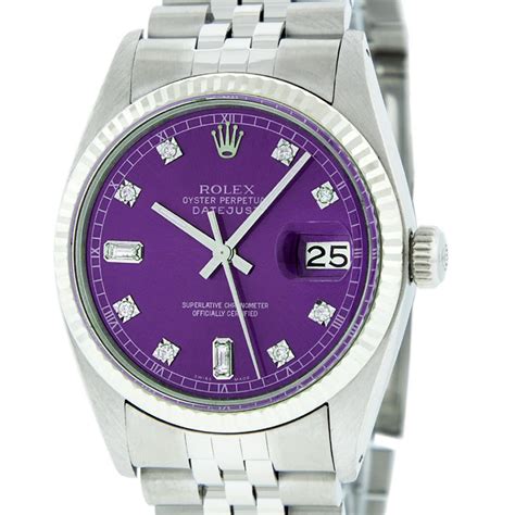 rolex datejust purple